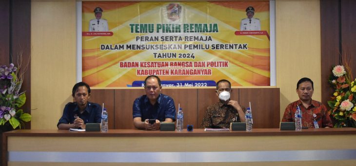 Temu Pikir Remaja, Peran Serta Remaja dalam Mensukseskan Pemilu Serentak Tahun 2024