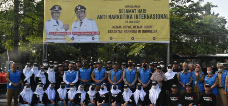 Apel Bersama Relawan P4GN Kabupaten Karanganyar Peringati Hari Anti Narkotika Internasional Tahun 2022