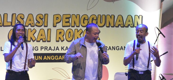 Sosialisasikan Cukai Rokok, Satpol PP Karanganyar Gaet Grup Band Humor Solo PECAS NDAHE