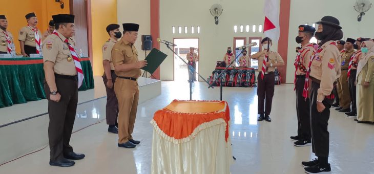 PELANTIKAN PRAMUKA GARUDA DAN PELEPASAN KONTINGEN JAMBORE NASIONAL KABUPATEN KARANGANYAR TAHUN 2022