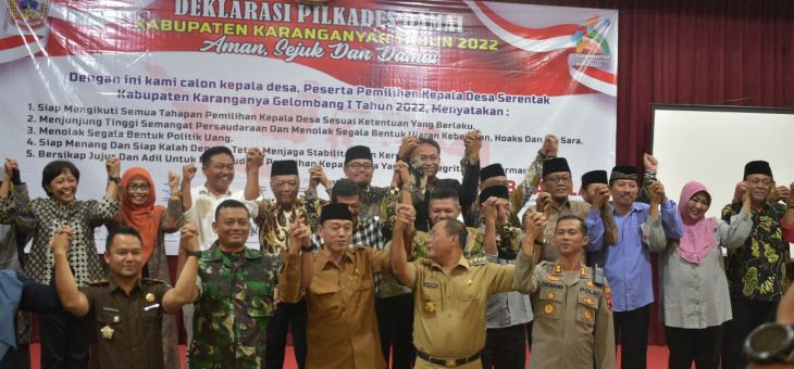Deklarasi Pilkades Damai Kabupaten Karanganyar Tahun 2022