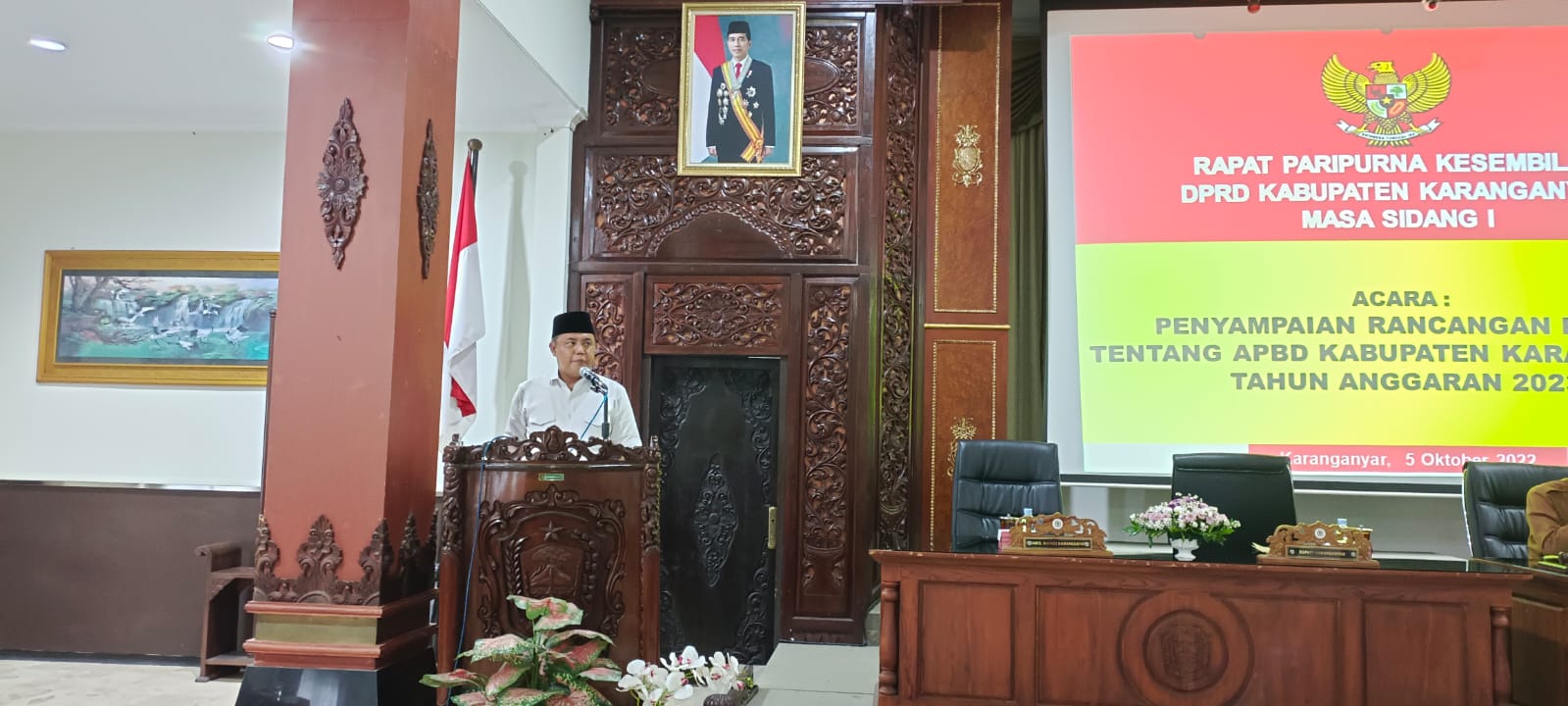 Bupati sampaikan Nota Penjelasan RAPBD Kabupaten Karanganyar TA 2023
