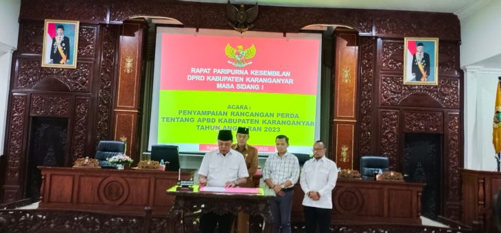 Bupati Karanganyar: Penyampaian Nota Keuangan RAPBD Kabupaten Karanganyar Tahun Anggaran 2023
