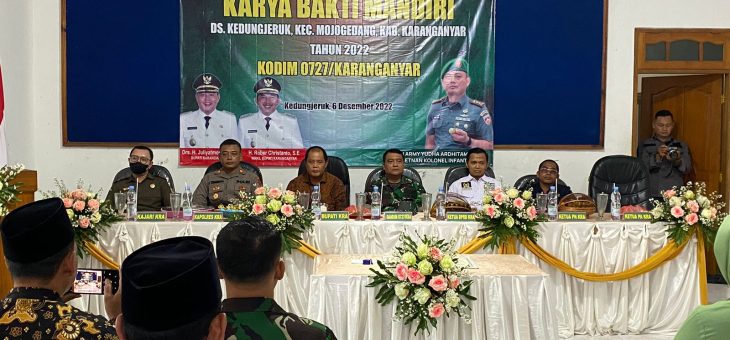 Bupati Karanganyar Resmikan Karya Bakti Mandiri