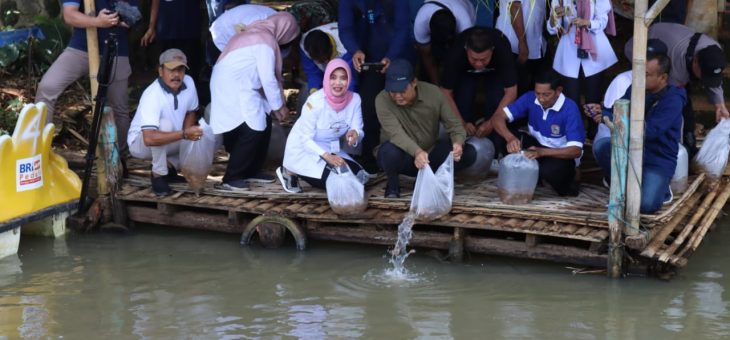Bupati Karanganyar Tebar 3000 Bibit Ikan