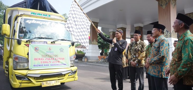 Baznas Karanganyar Salurkan 17 ton Beras Zakat Fitrah ke 17 Kecamatan