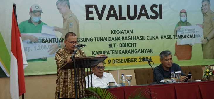 Dinas Sosial Kabupaten Karanganyar Gelar Evaluasi Kegiatan Bantuan Langsung Tunai DBHCHT
