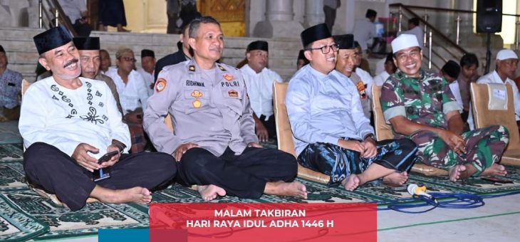 Malam Takbiran Iduladha 1446 H Meriah di Masjid Agung Madaniyah Karanganyar