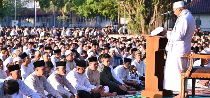 Suasana penuh khidmat di pelaksanaan Sholat Idul Adha 1446 H Kabupaten Karanganyar
