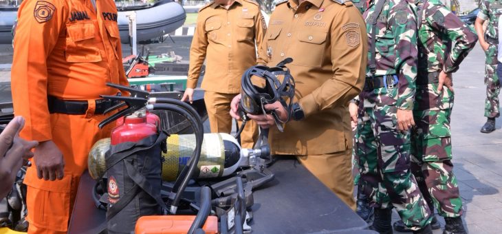 Bupati dan Wakil Bupati Karanganyar Pimpin Apel Kesiapan Menghadapi Bencana Alam Tahun 2025