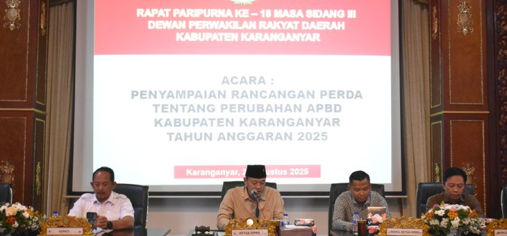 DPRD Karanganyar Gelar Rapat Paripurna untuk Bahas Rancangan Perubahan APBD 2025
