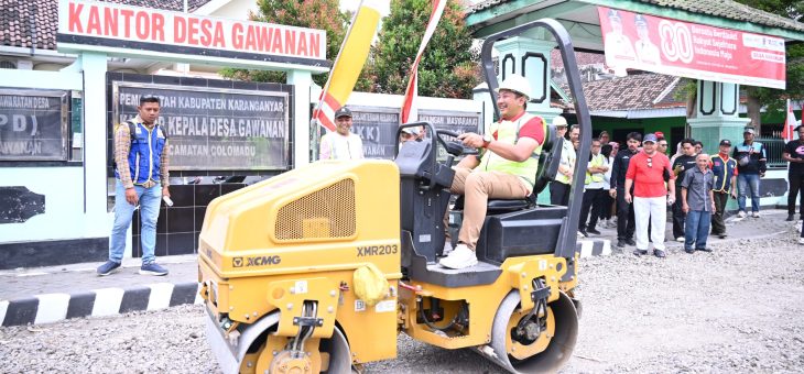Bupati dan Wakil Bupati Karanganyar Groundbreaking Perbaikan Jalan Desa Gawanan Colomadu