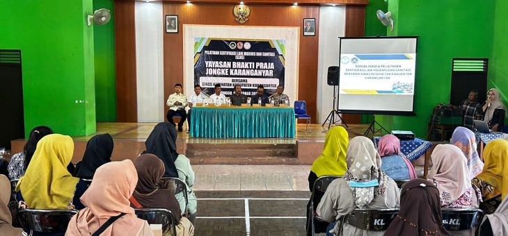 Bupati Karanganyar Tekankan Tanggung Jawab Relawan SPPG dalam Pelatihan Sertifikasi Laik Higienis dan Sanitasi