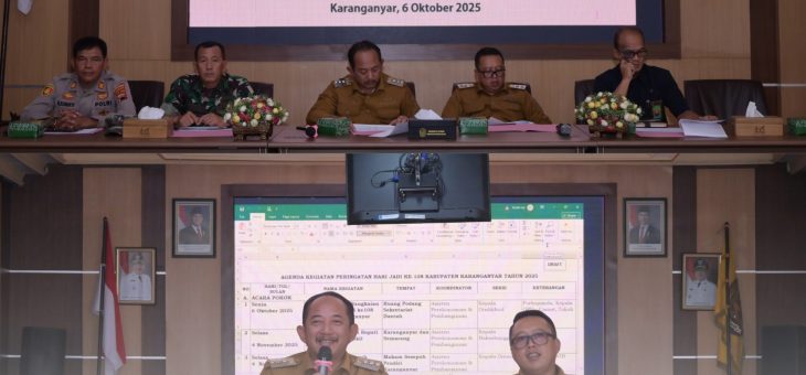 Bupati Pimpin Rapat Koordinasi Finalisasi Hari Jadi ke-108 Kabupaten Karanganyar