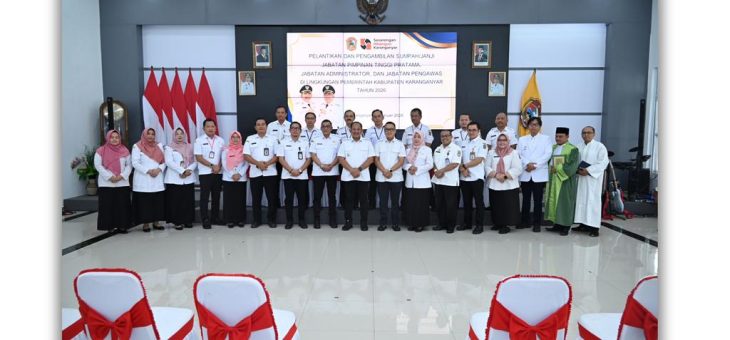Bupati Karanganyar Lantik 15 Pejabat di Lingkungan Pemerintah Kabupaten Karanganyar Tahun 2026