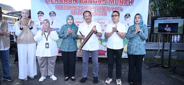 Bupati Karanganyar Buka Gerakan Pangan Murah Serentak se-Jawa Tengah di Terminal Matesih